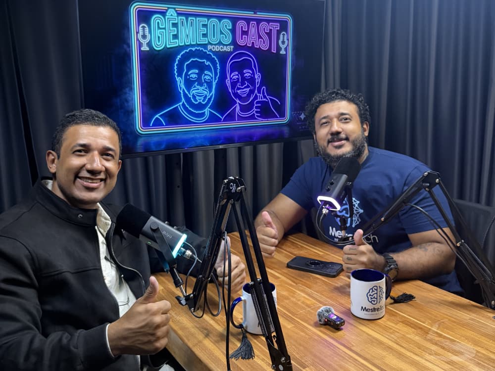 Bastidores da gravação do GêmeosCast